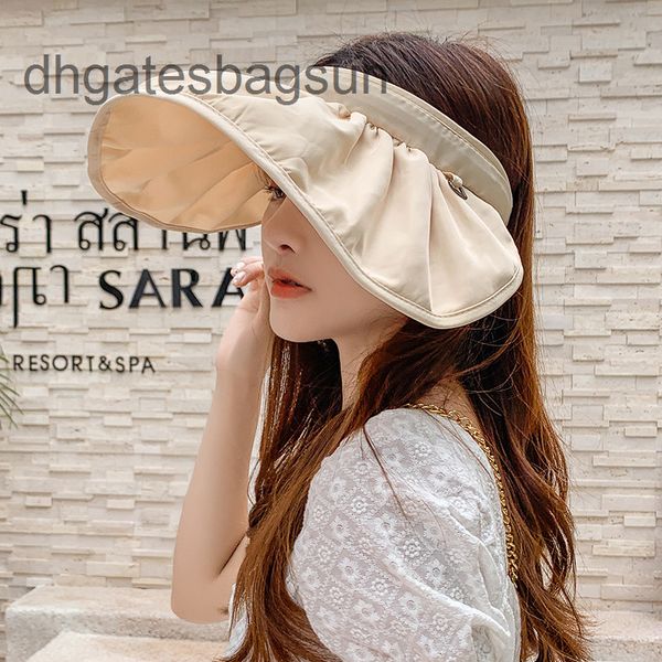 

brand cap and carvesface covering hat female summer sunscreen sunshade sun shell fisherman's beach car empty top, Blue;gray