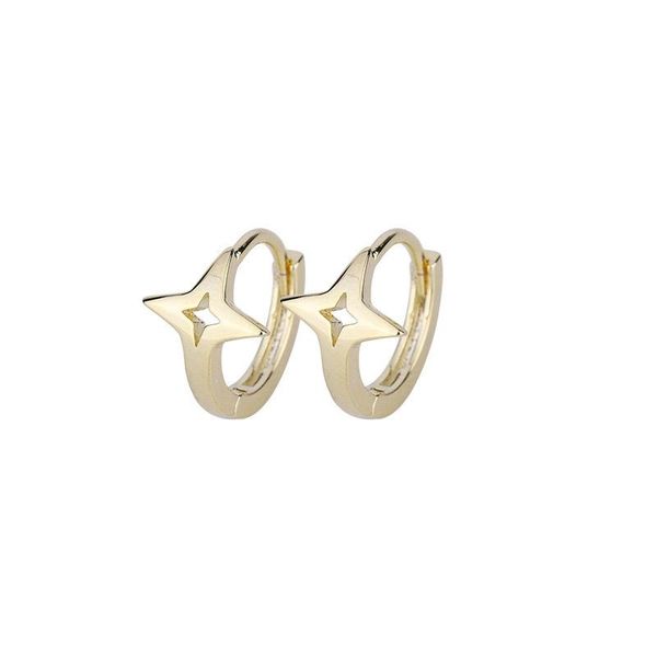 

hoop & huggie gold color star shaped women's earrings high sense 2021 design ear accessories jewelry for female fashion jewellry kce027, Golden;silver