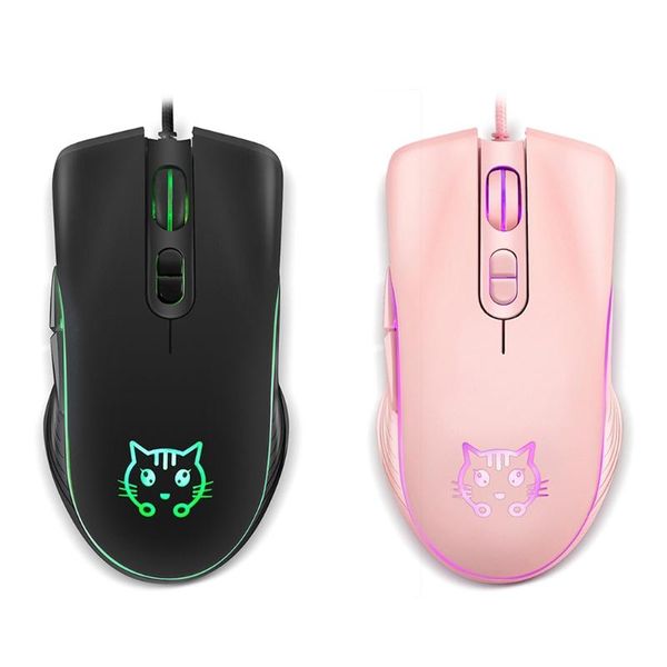 

mice j60a braided usb wired mouse lights optical computer for office&home seven-color colorful backlight lapdesktop