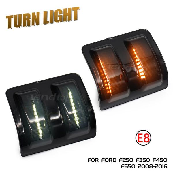 

emergency lights 2pcs for f250 f350 f450 2008-2021 super duty 12v turn signal lamp car led side light day running assessories
