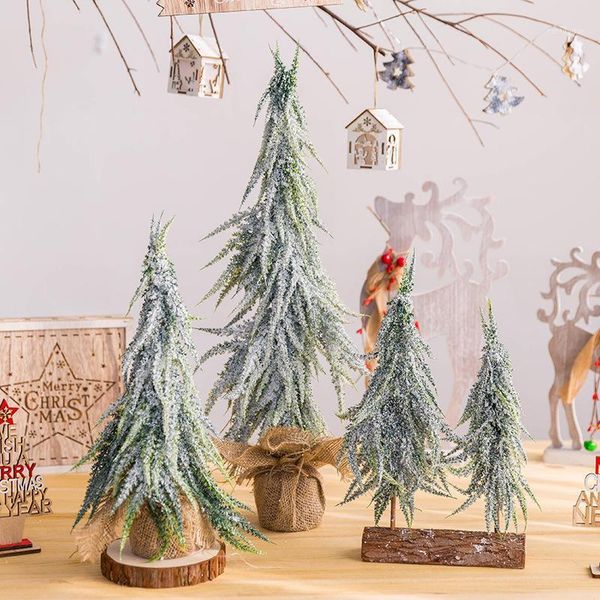 

christmas decorations snow tree deskmini shopping mall window decoration