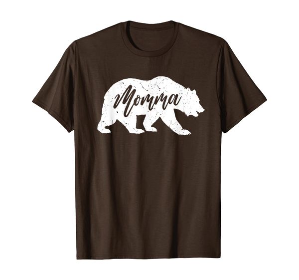 

vintage momma bear gift for mothers day t-shirt, White;black