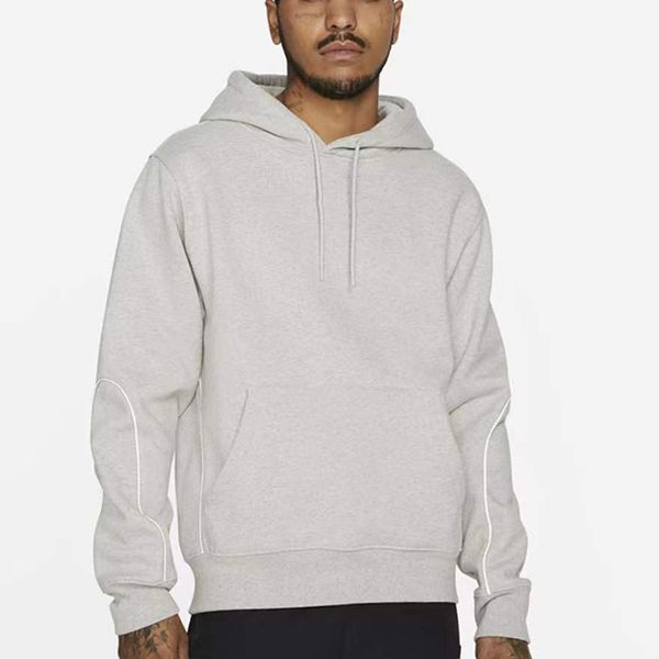 

21fw cardinal stock hoodies sweatshirt for men women couples solid color 3m letter reflective sweater autumn winter warm hoodie street hoode, Black