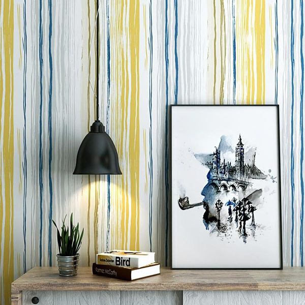 

wallpapers 10m x 0.53m modern minimalist nordic style colorful vertical stripes wallpaper for bedroom living room office kitchen wall pape