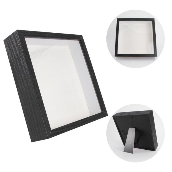 

1pc frame double sided glass po creative table decoration (black) frames