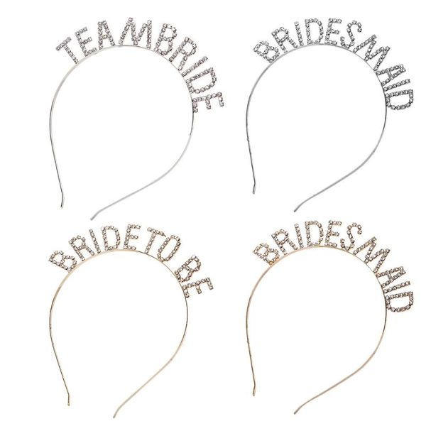 

party hats wedding hair accessories gold bride to be set bridesmaid bridal rhinestone tiara crown bachelorette supplies co clever