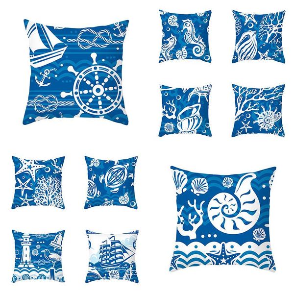 

pillow case marine life print throw pillows geometry decorative cover peach skin cushion soft pillowcase cushions home decor