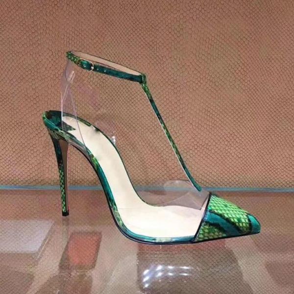 

doris fanny snake printed t tied ankle strap summer sandals high heels stiletto women shoes wedding party large size, Black