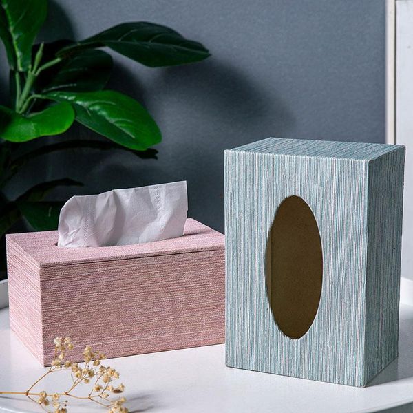 

tissue boxes & napkins modern deskleather box washroom napkin paper towel simple solid color cover office el home decoration