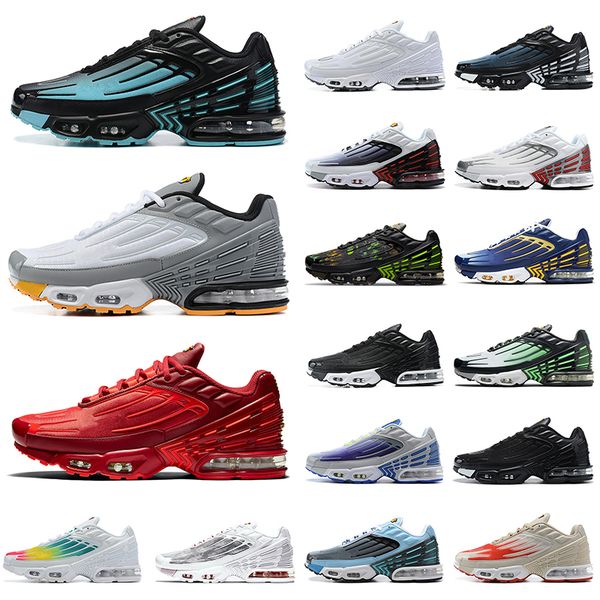 

2021 running shoes men iii tns plus 3 hyper blue mens triple white rainbow sport black iridescent radiant red neon deep royal z gold graphy, White;red