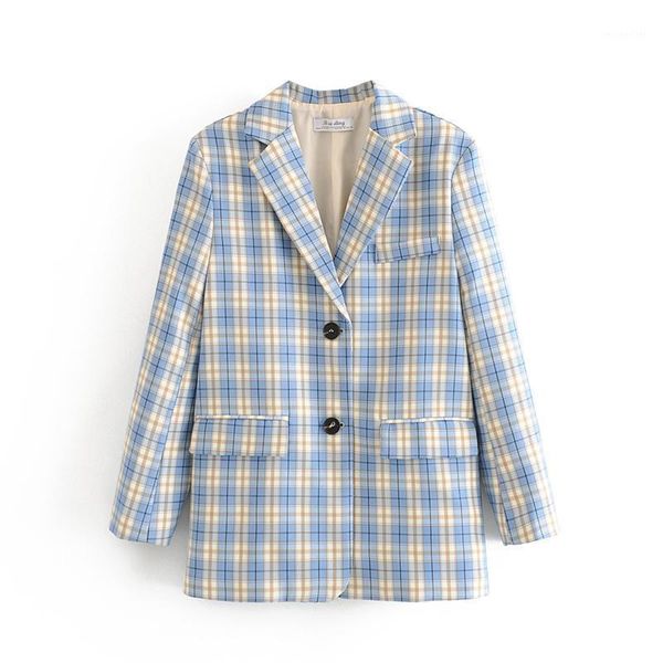 

beige women plaid blazers 2021 fashion ladies vintage notched collar jackets suit elegant female casual blazer girls chic coats women's, White;black