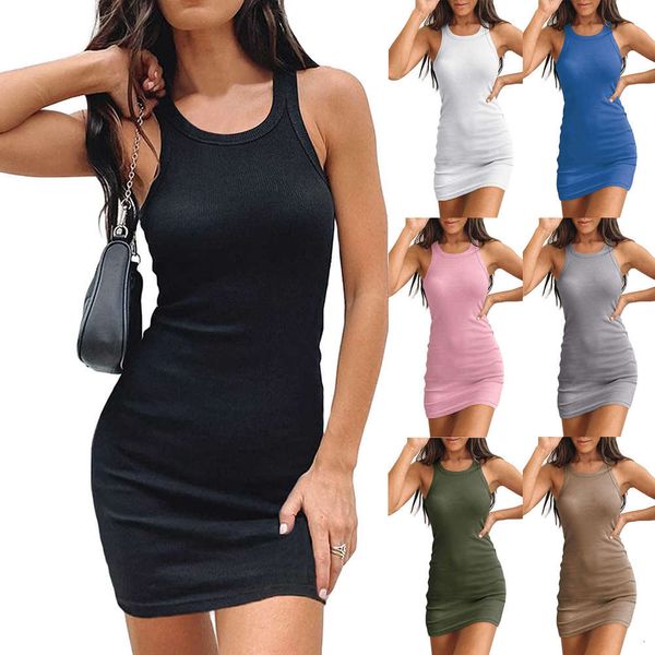 

casual summer sleeveless mini tank club dress, Black;pink