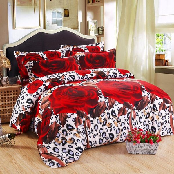 

bedding sets luxury design rose set 3d floral bed linen flowet duvet cover with sheet pillowcase 4pcs twin  king size
