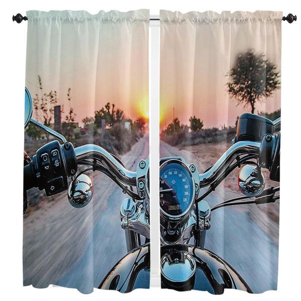 

curtain & drapes motorcycle at sunset for living room kids bedroom kitchen window curtains home essentials interior