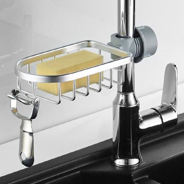 

kitchen storage & organization stainless steel sink hanging faucet bathroom shelf rack organizer water basket pool rag sponge