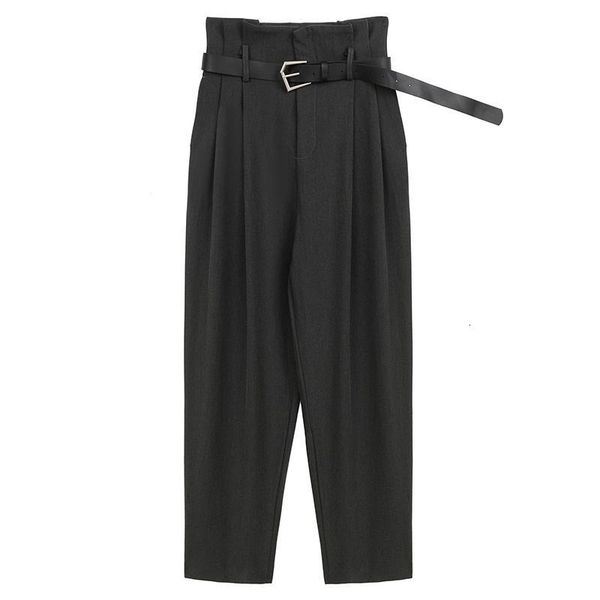 

women's pants & capris [eam] high waist black pleated leisure long harem trousers loose fit women fashion tide spring autumn 1dc5581 g8, Black;white