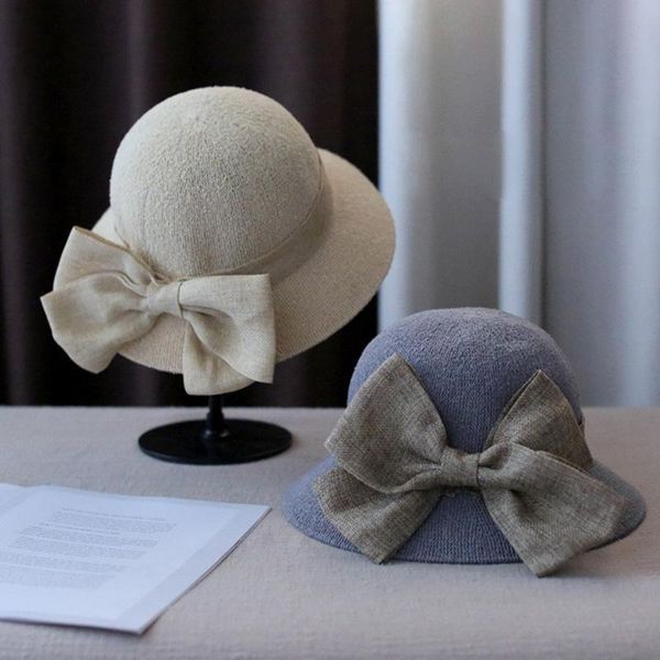 

outdoor hats women caps solid color cotton linen spring summer beach bow folding sunhat fi-19ing, Black;white