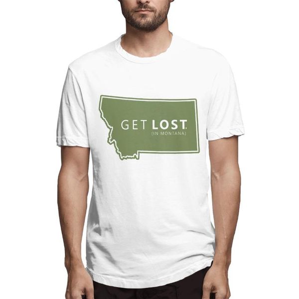 

men's t-shirts in get lost montana mt state decal men funny tee shirt short sleeve round collar t-shirt cotton birthday gift clothes 20, White;black