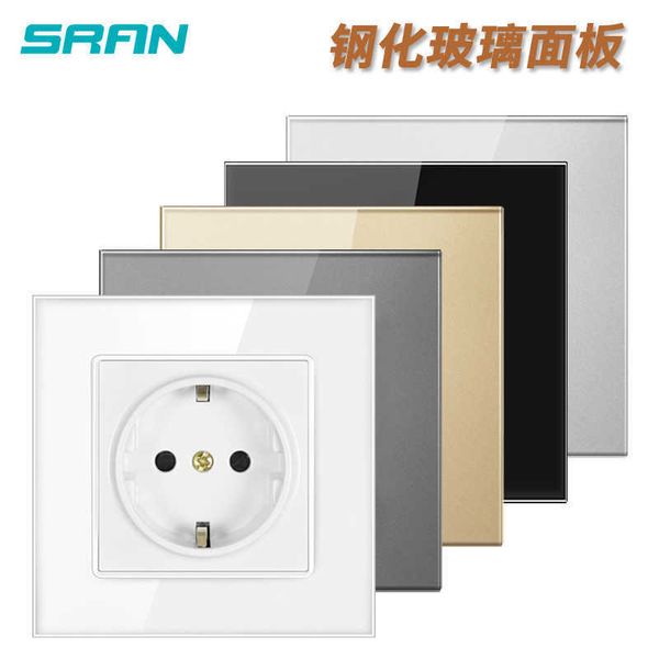 

shangran european standard wall socket german switch panel 86