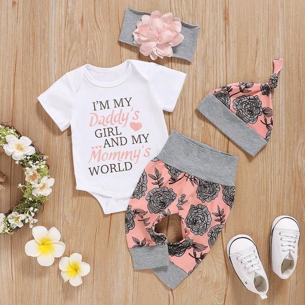 

clothing sets summer baby girl clothes outfits 1-2 year cotton for girls short sleeve bodysuit pants, White