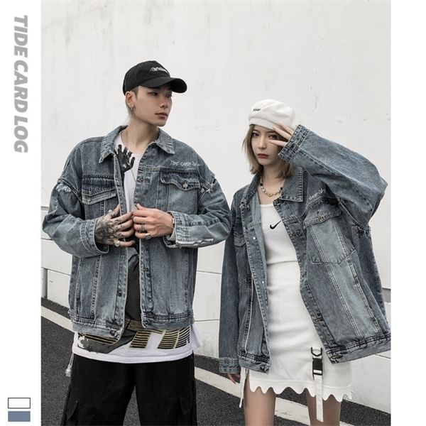 

2021 tech fleeceautumn winter lapel straight hem youth single breasted solid blue male and female students side seam pocket casual autumn ja, Black;brown