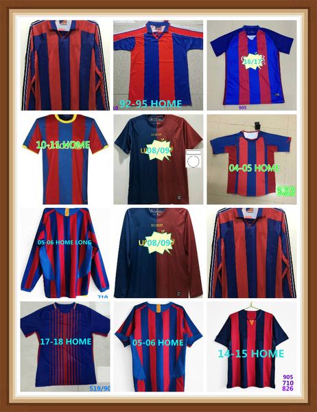 

retro soccer jersey messi 96 97 07 08 09 10 11 xavi ronaldinho ronaldo rivaldo guardiola iniesta finals maillot de foot 1899 1999, Black;yellow