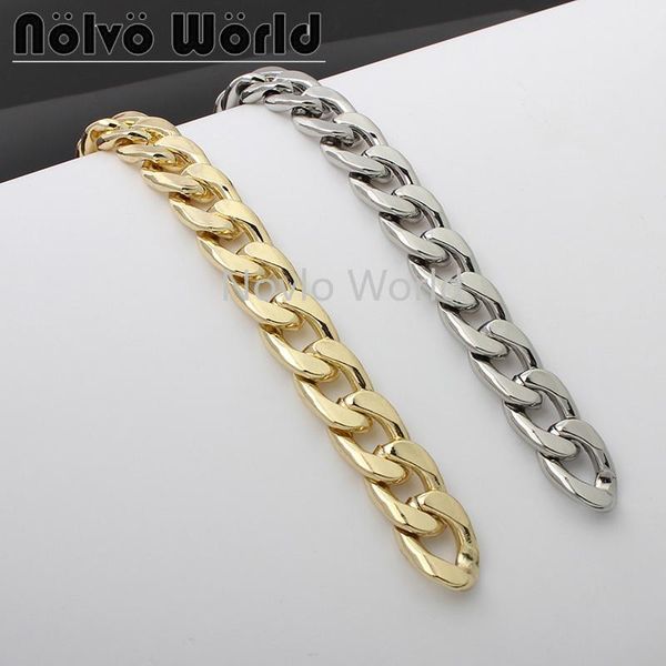 

bag parts & accessories 1-5-10 meters 2 colors 4.0mm thick 14*20mm aluminum meterial tabular chains for diy chain purse strap sold by the me, Black