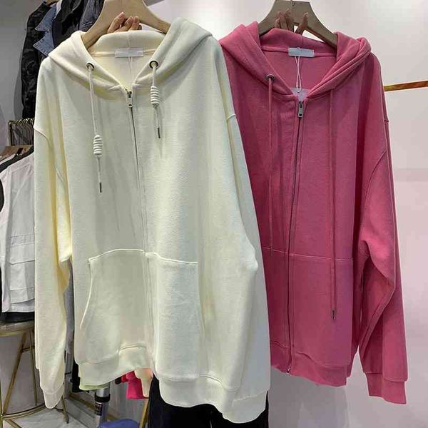 

salt department sweater women's korean version loose chic autumn popular long sleeve thin hooded lazy fried street coat fashion, Black