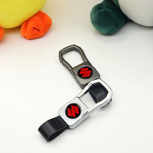 

keychains suitable for car keychains, leather zinc alloy metal suzuki- cars, Silver