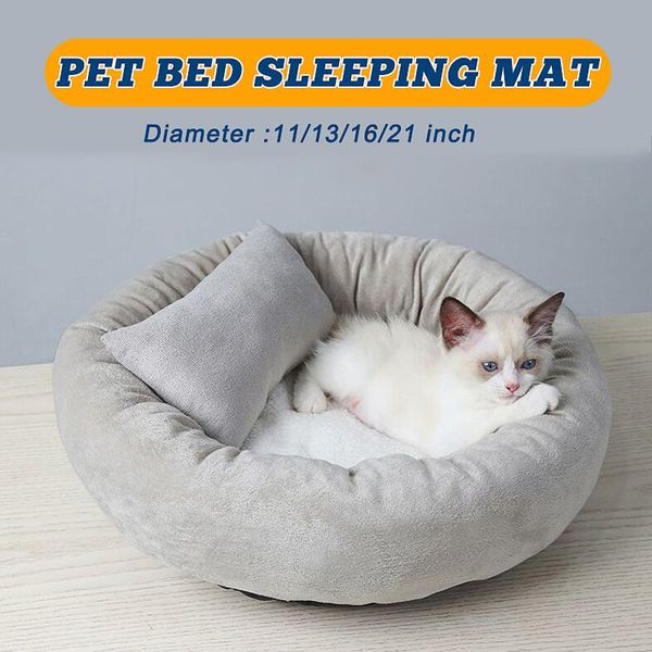 

kennels & pens 3pcs cat beds round comfy calming dog bed for cats soothing anti anxiet house fleece breathable cushion