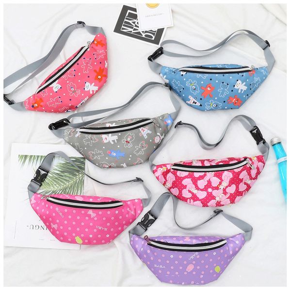 

fashion sports waist bag printed waistbags female cute one shoulder messenger packs mobile phone change chest pack purse