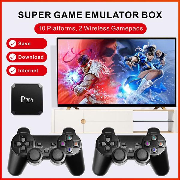 

portable game players super mini console for ps1/n64/md 15000+ retro games player with wireless controller wifi hd out tv video gaming box g