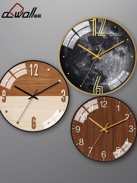 

wall clocks simple nordic clock modern design minimalist kitchen living room rustic home decorative horloge murale jj60wc