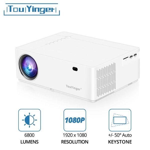 

touyinger m21 6800 lumens real full hd 1080p led video projector 3d movie beamer support auto keystone correction projectors
