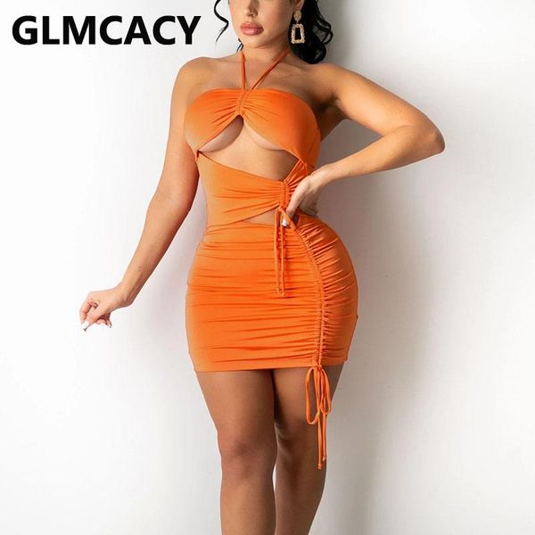 

casual dresses women halter backless bodycon pleated mini dress, Black;gray