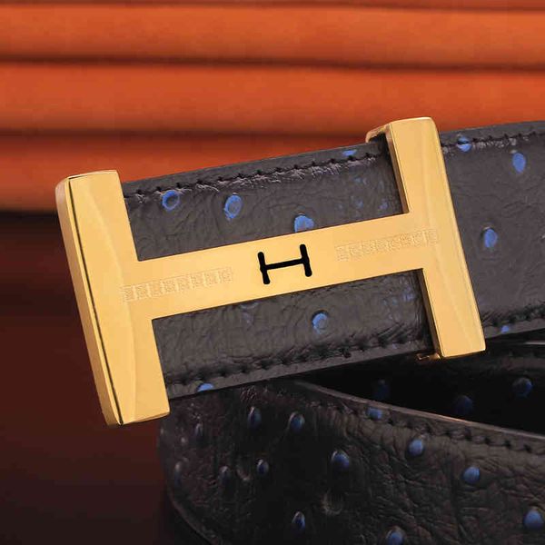 

brand belt stainless steel men's belt light luxury leather letter smooth buckle new year casual trouser, Black;brown