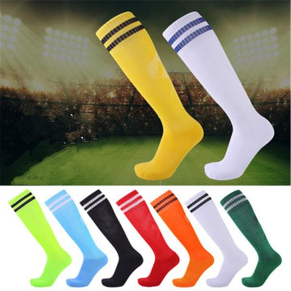 

football stockings child sports sock over knee cycling stocking solid outdoor profession compression socks for men women, Black