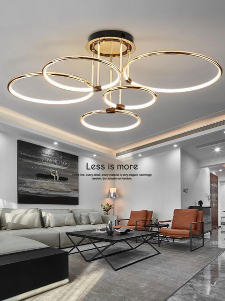 

chandeliers led modern minimalist living room chandelier dining bedroom changeable nordic shopping mall atmospheric lamp