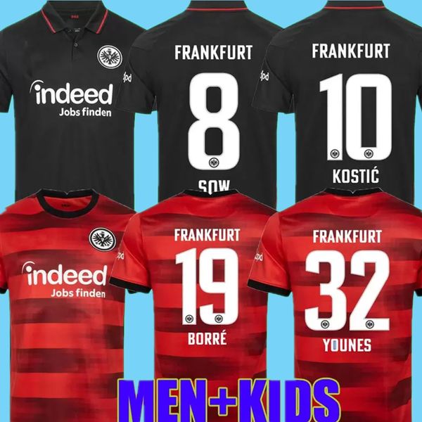 

21 22 eintracht frankfurt soccer jersey 2021 2022 die adler sow borre kostic jovic younes football uniform kids kit hasebe kamada hinteregge, Black;yellow
