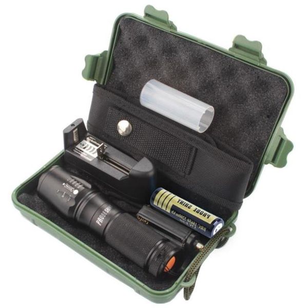 

zoomable xml t6 led tactical +18650 battery+charger+case 2021,july,5 bike lights