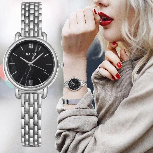 

wristwatches women's watch 2021 fashion silver watches luxury bracelet womens wristwatch dress ladies simple style female clock montre, Slivery;brown