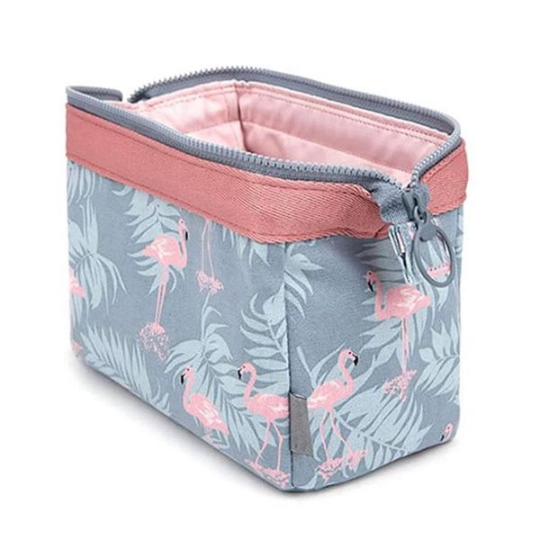 

storage bags fashion cosmetic bag women waterproof flamingo makeup travel organizer toiletry kits portable beautician