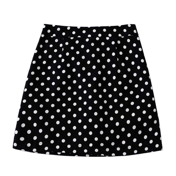 

perhaps u red blue black women high waist polka dot skirts mini pencil s0174 210529