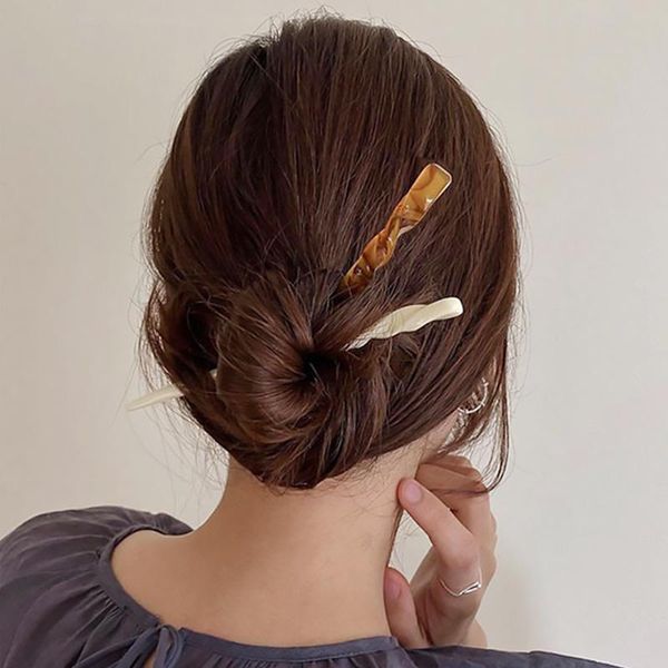 

hair clips & barrettes 1pc ethnic style sticks acetic acid hairpins floral print women vintage jewelry hairgrip accessories, Golden;silver