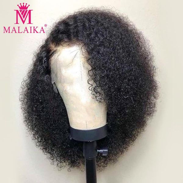 

malaikadeep curly lace front human hair wigs 13x4 frontal brazilian deep wave short bob wig180% wig, Black;brown