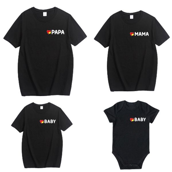 Família Olhar Camiseta Natal Papai e Roupas Dos Desenhos Animados Mamães Mama Bebé Filho Filho Mãe Filha Matching Equipamentos 210417