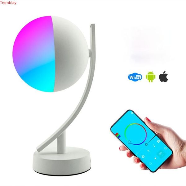 

table lamps rgb led desk 7w smart voice control wifi app remote dimmable bedroom night lights work with alexa google home