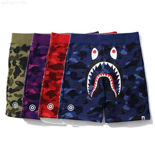 

shorts ape man 2021 summer men's ape shark head leisure sports thin capris, White;black