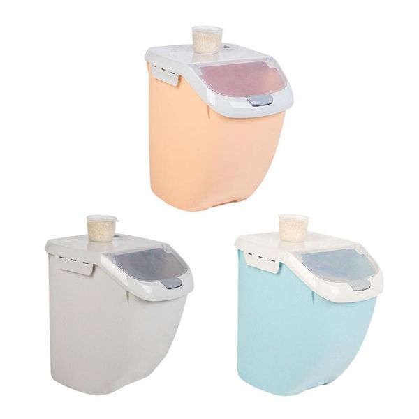

storage bottles & jars cartridge rice box kitchen household 15kg moisture-proof cereal noodle logo bucket 20 kg pet food