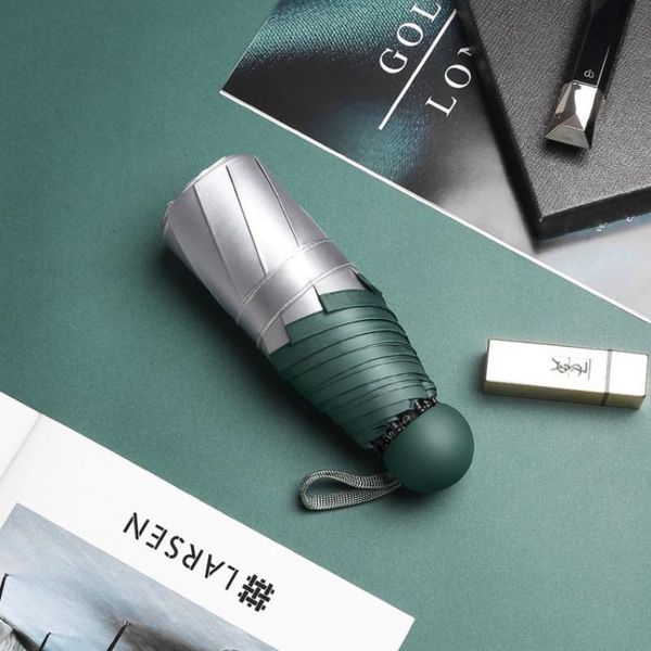 

umbrellas 18cm ultralight mini sunshade umbrella pocket black plastic sunscreen and uv protection female folding sun